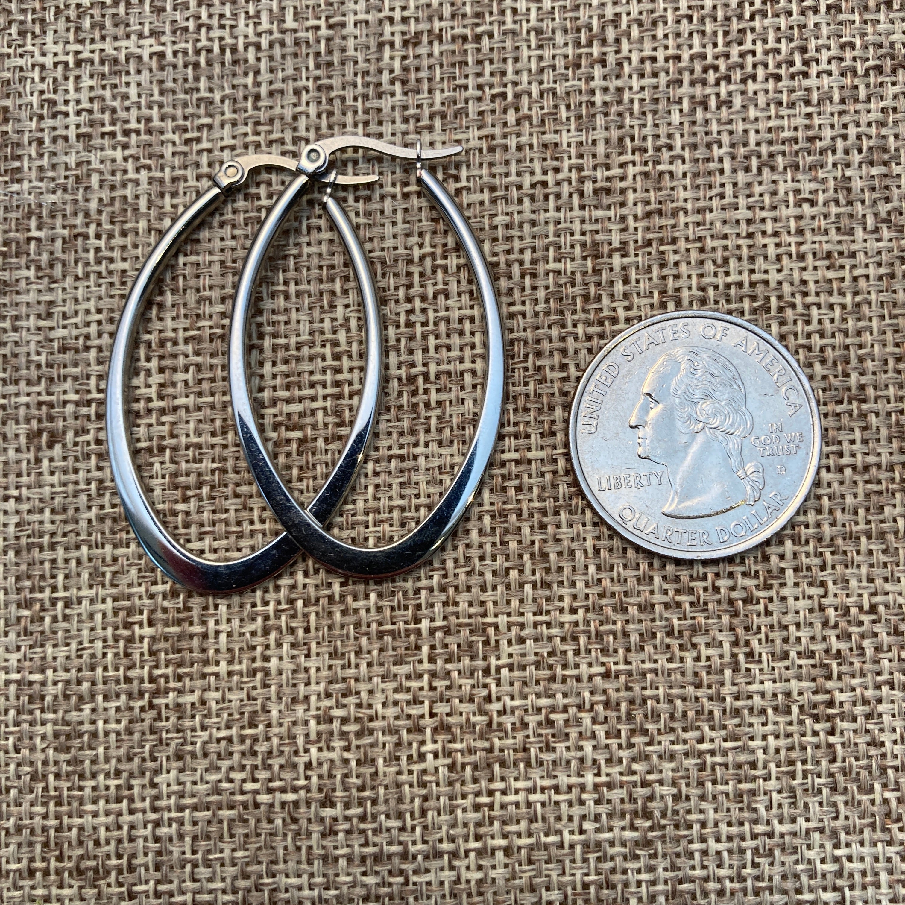 Stainless Steel Oval Hoops