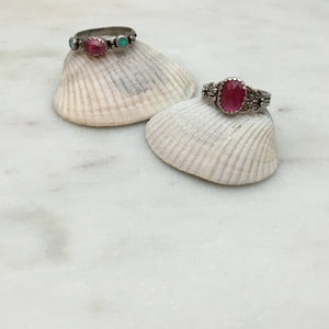 Sterling Silver Ruby Rings