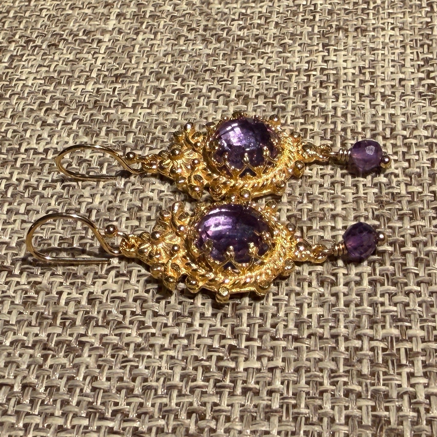 Flower Framed Gemstone Earrings