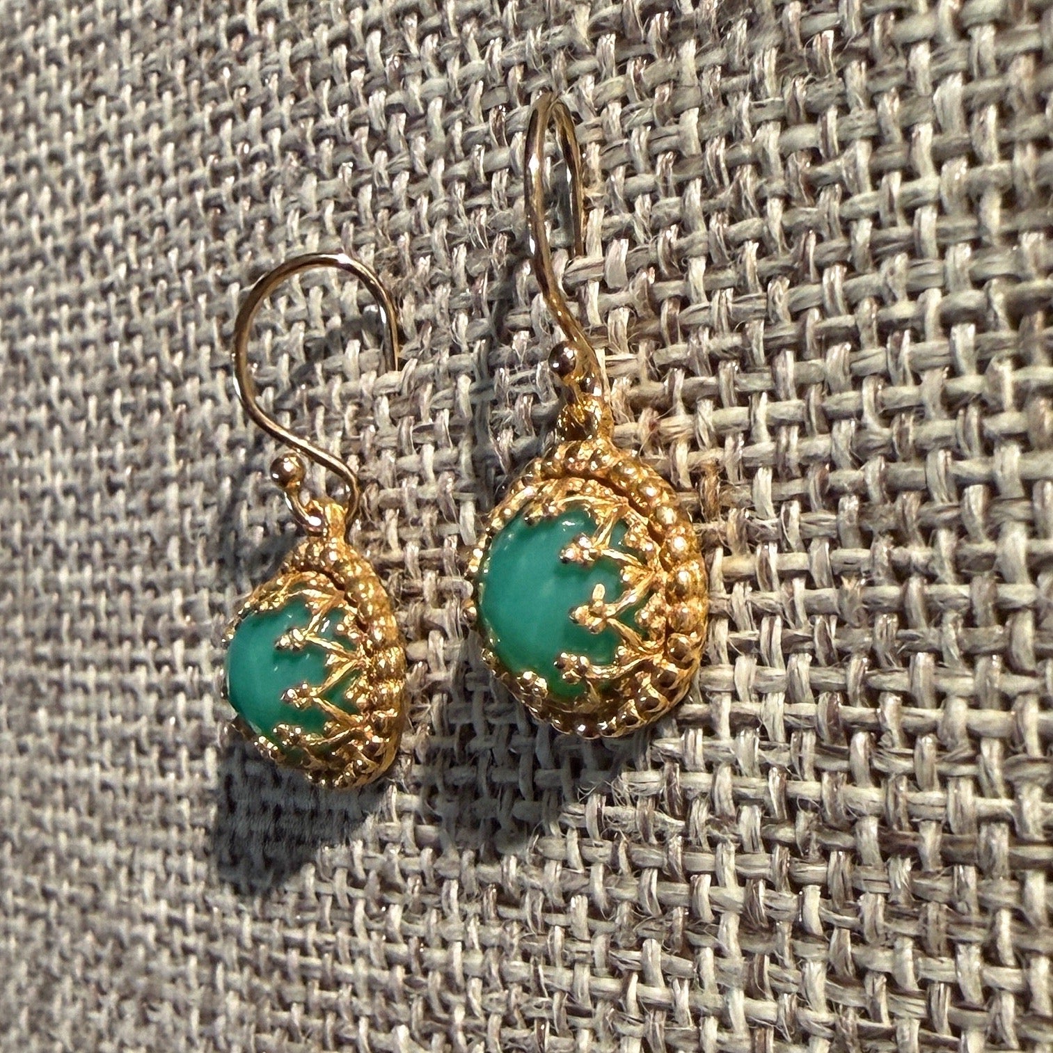 Small Round Gem Earrings