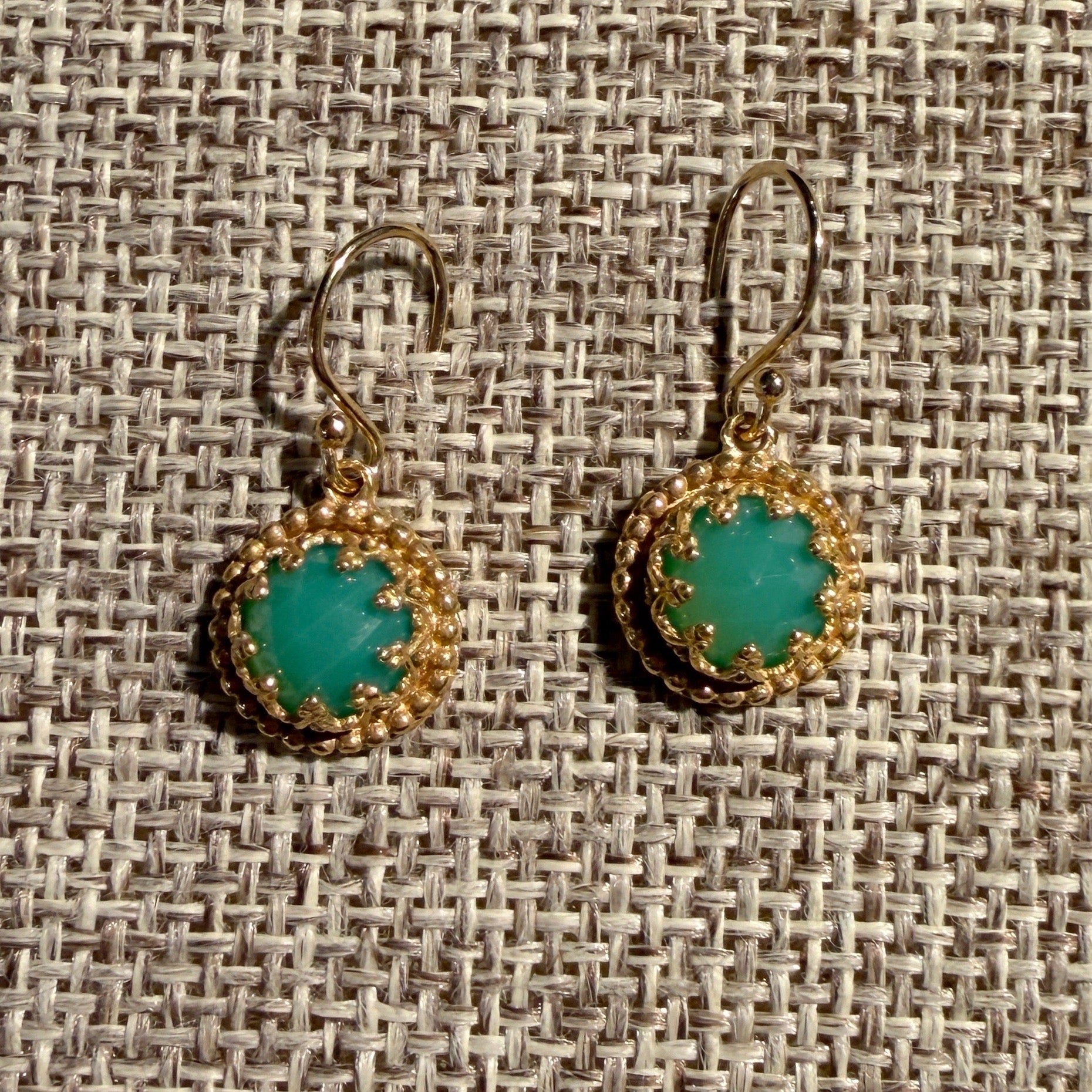 Small Round Gem Earrings
