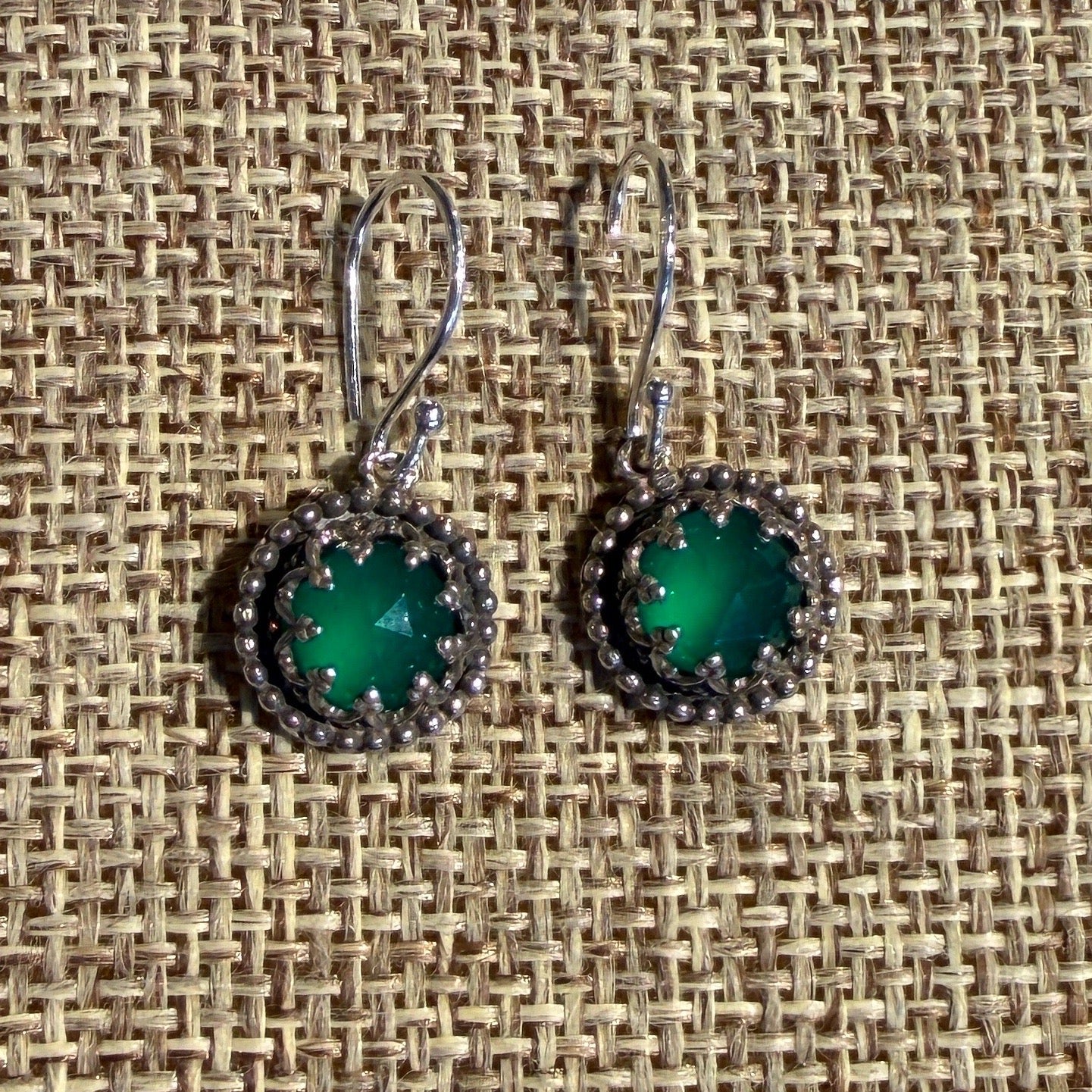 Small Round Gem Earrings