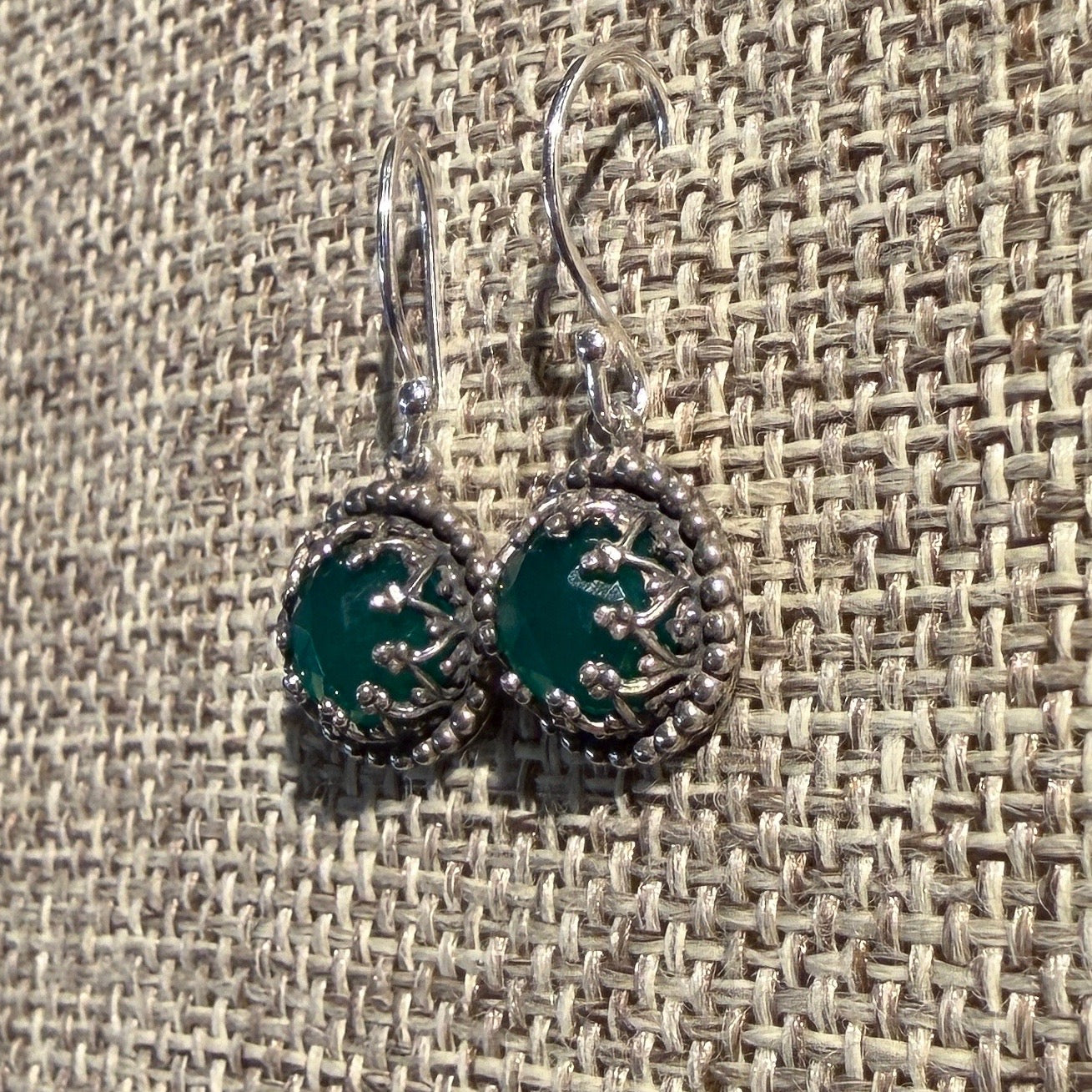 Small Round Gem Earrings