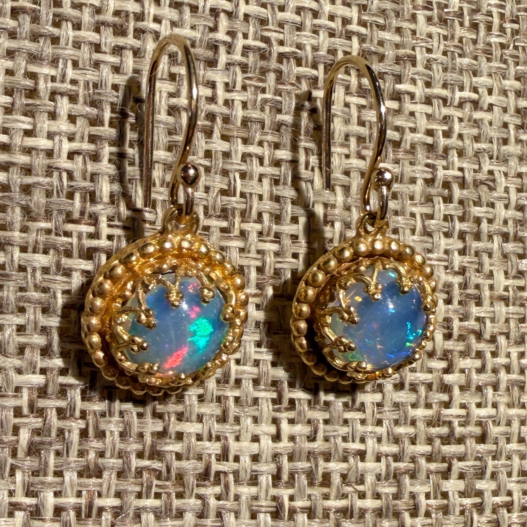 Small Round Gem Earrings
