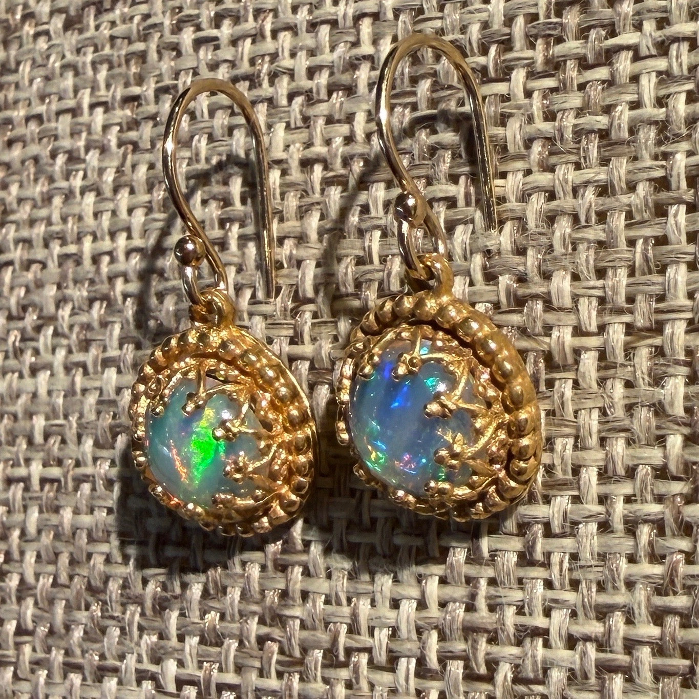 Small Round Gem Earrings