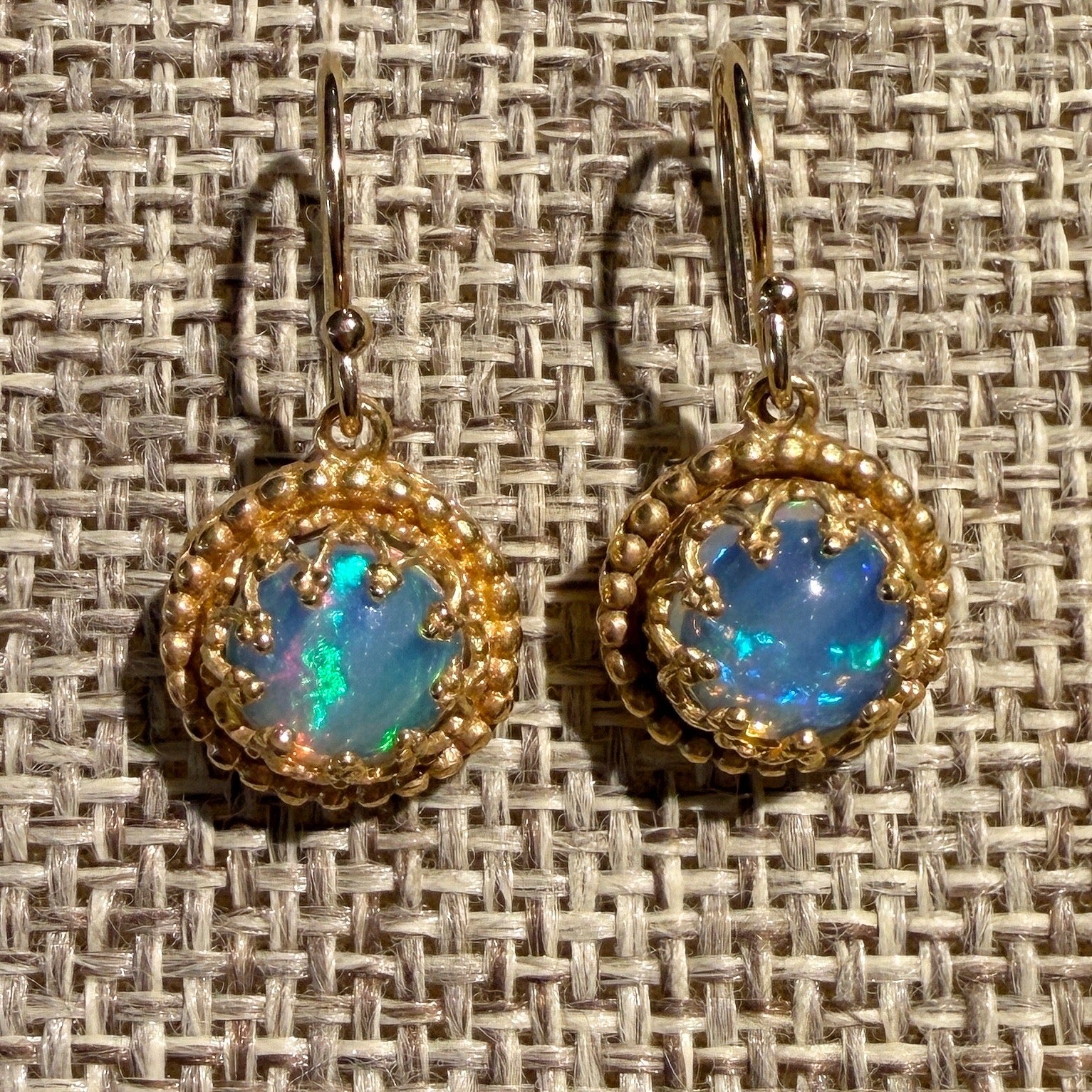 Small Round Gem Earrings