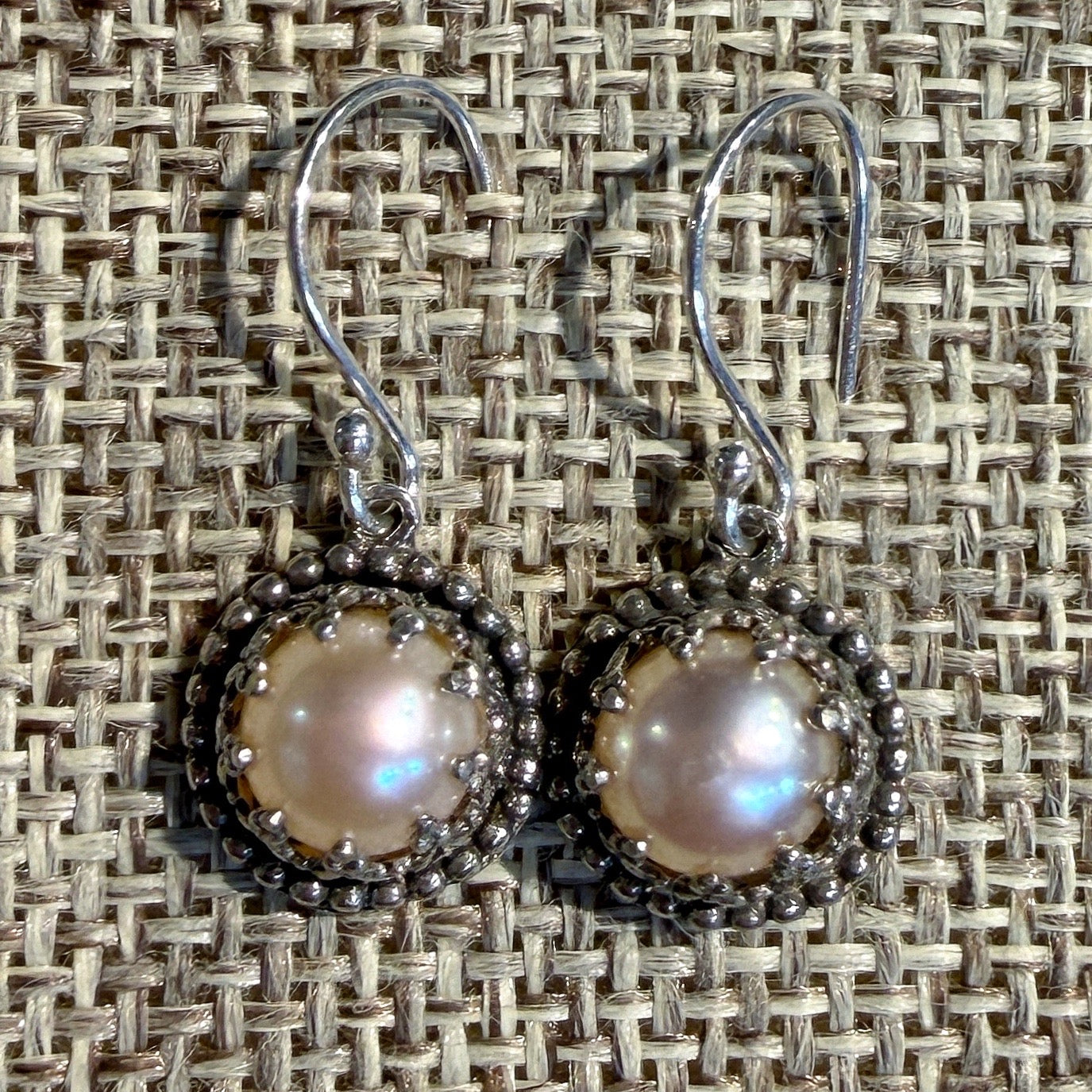 Small Round Gem Earrings