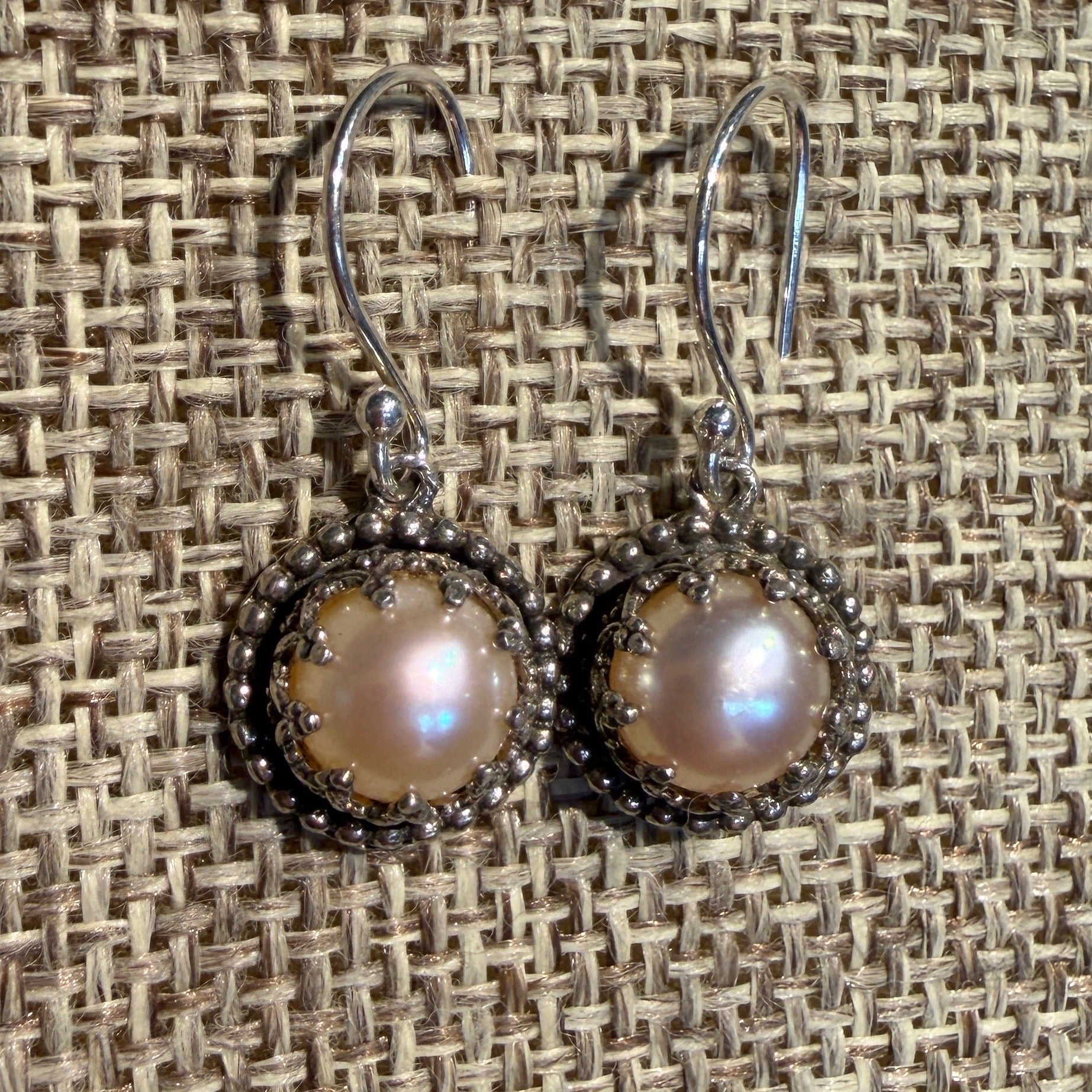 Small Round Gem Earrings