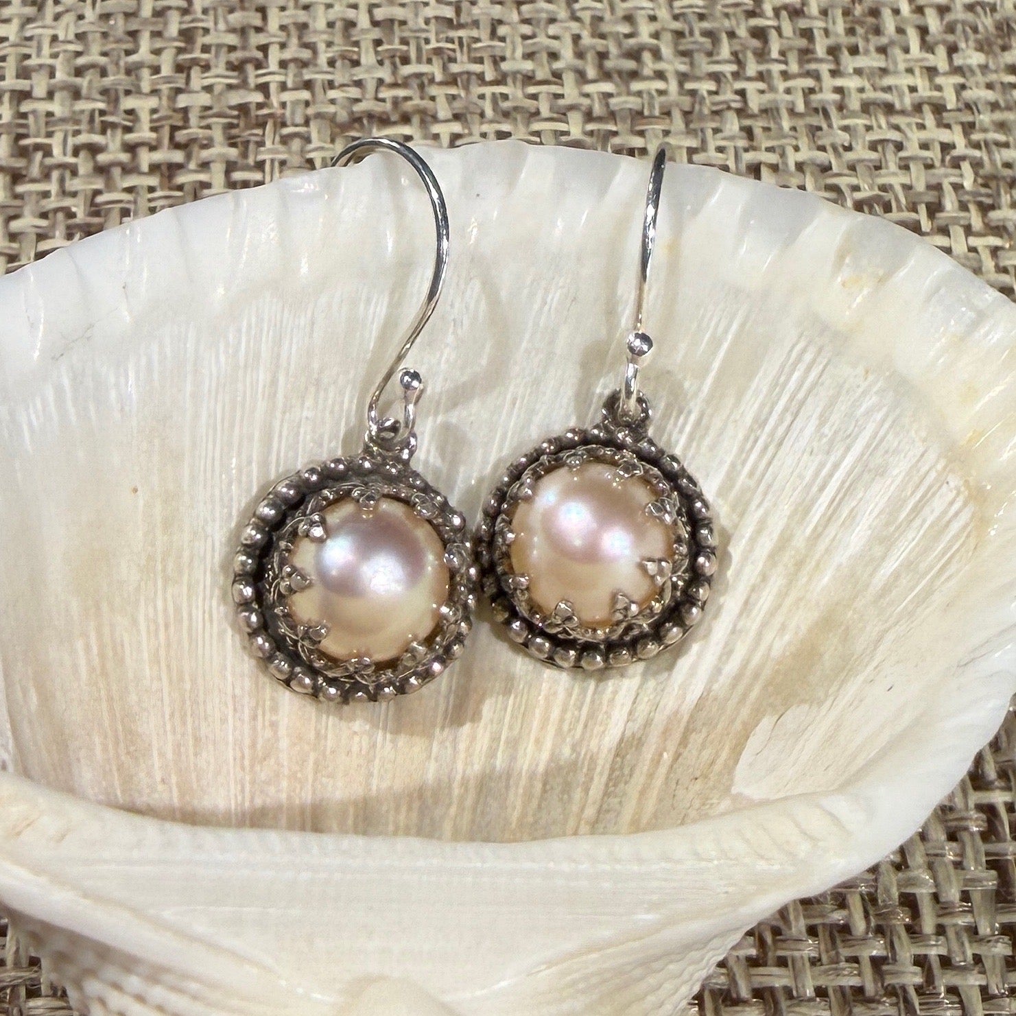 Small Round Gem Earrings