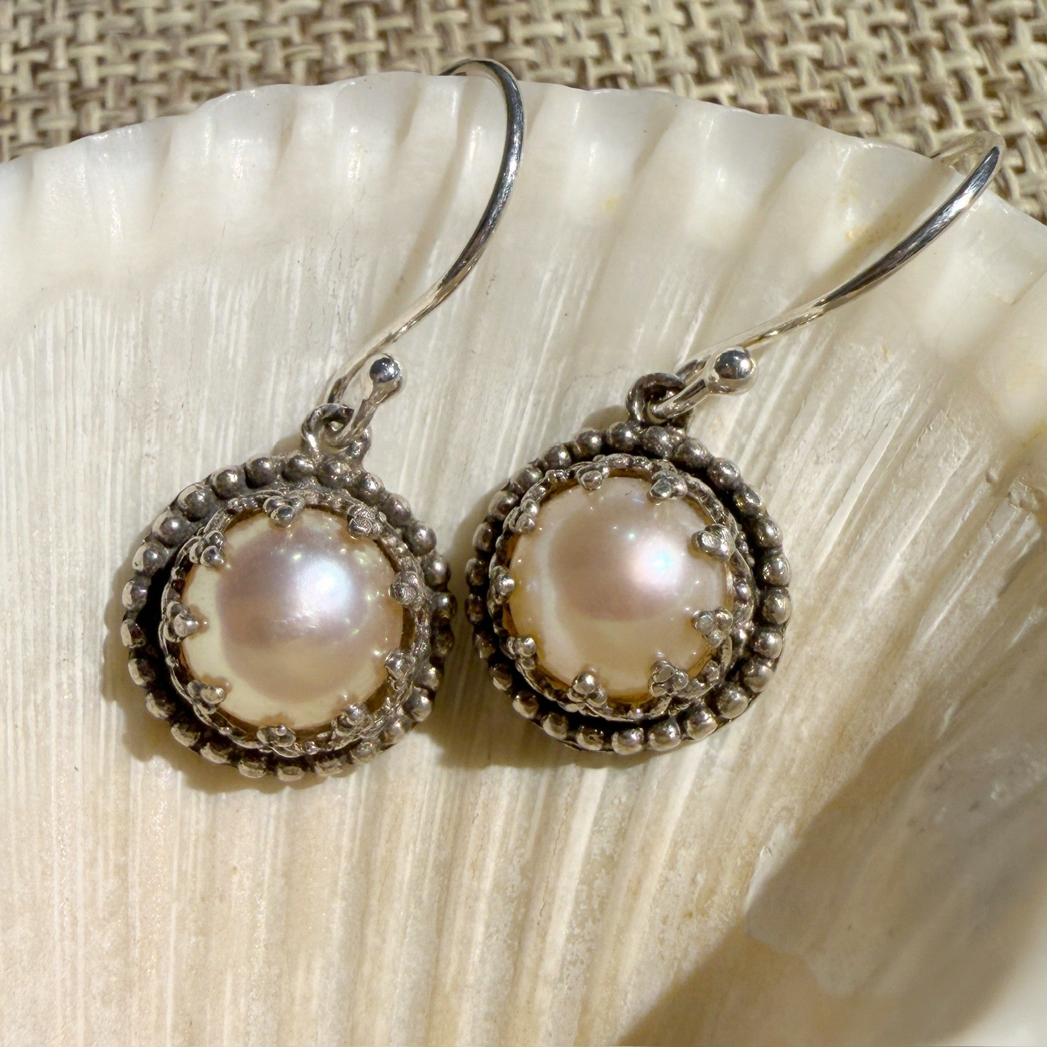 Small Round Gem Earrings