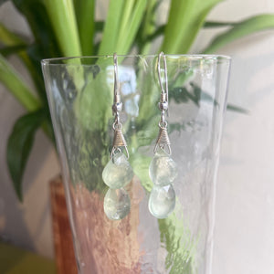 Prehnite Necklace & Earrings