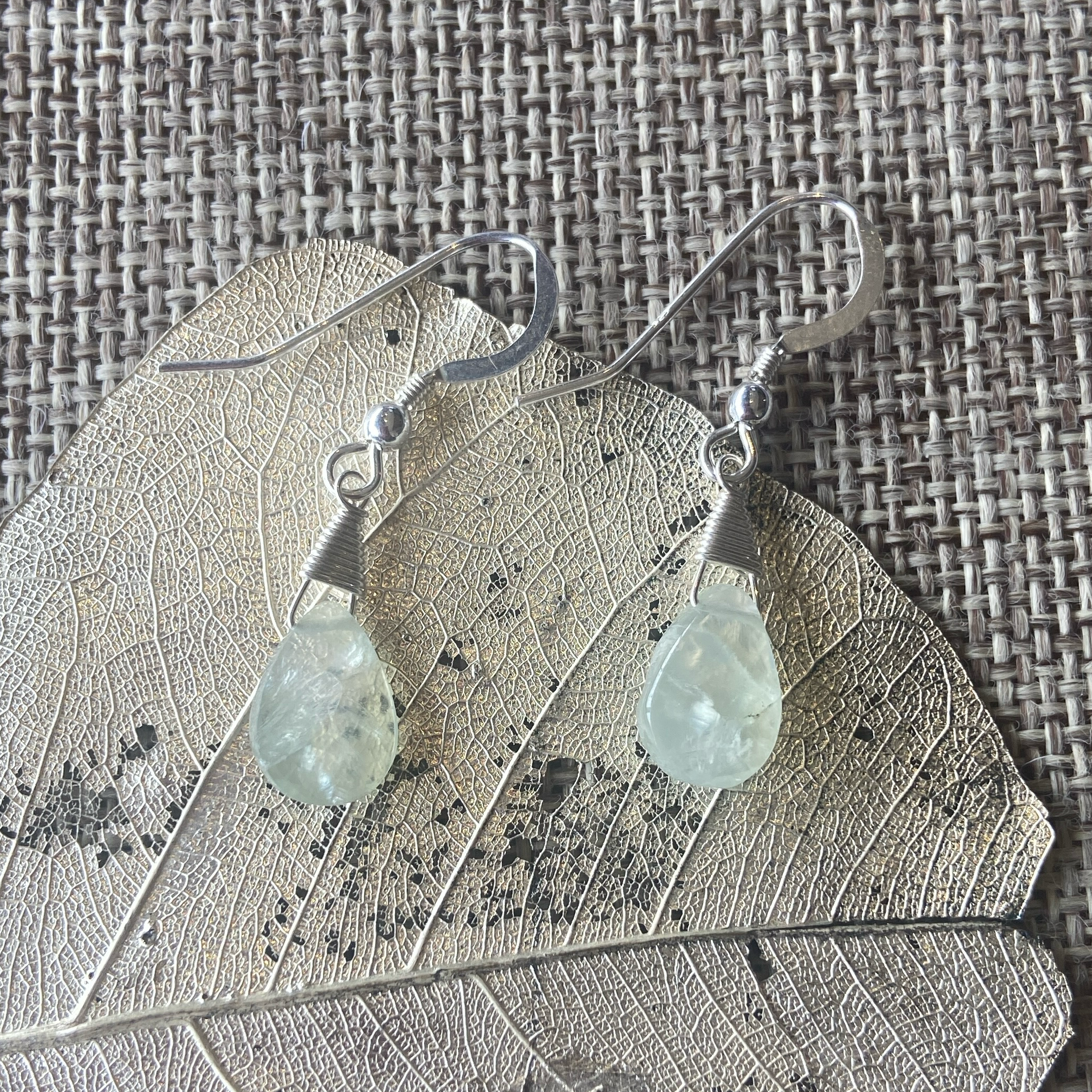 Prehnite Necklace & Earrings