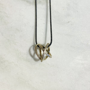 Oxidized Silver Mobius Necklace