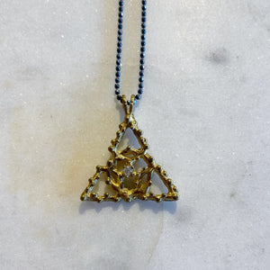 Pyramid Necklace & Post Earrings