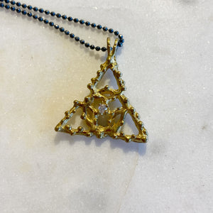 Pyramid Necklace & Post Earrings