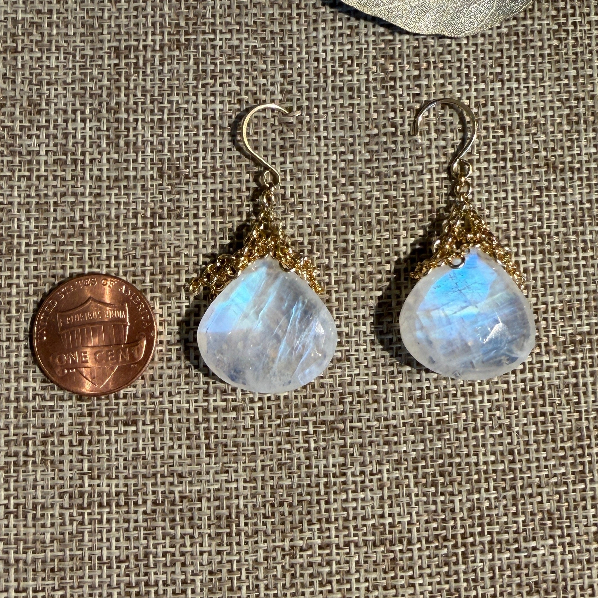 Statement Stone earrings in Labradorite & Moonstone