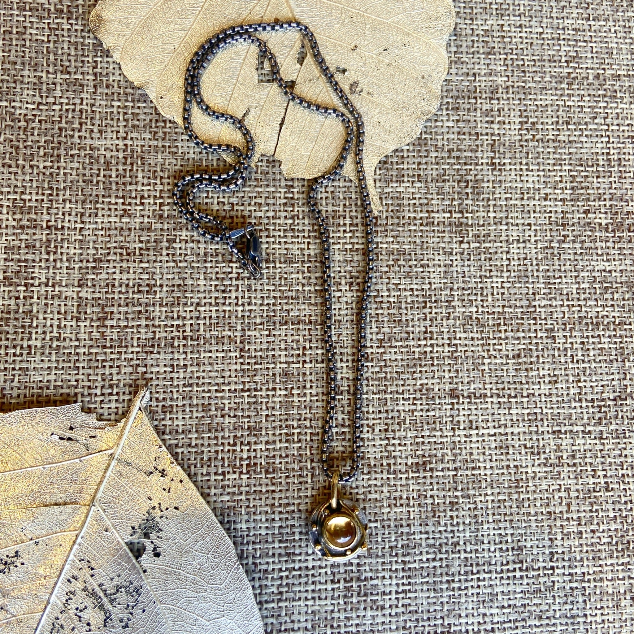 Citrine Charm Necklace