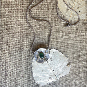 Hexagon Green Tourmaline Necklace
