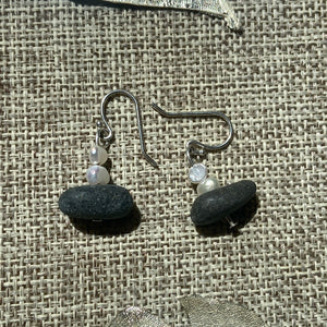 Stacked Stones With Pearls Earrings & Necklace