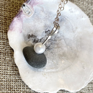 Stacked Stones With Pearls Earrings & Necklace