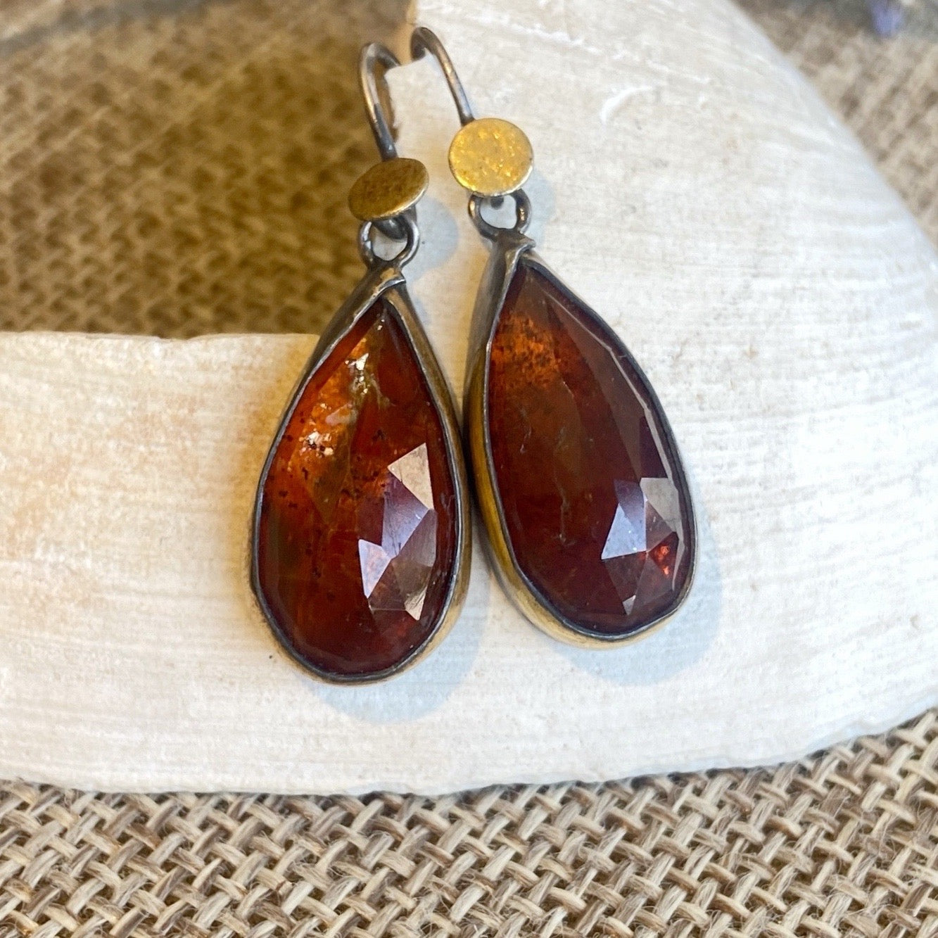 Kyanite & Moonstone Teardrop Earrings