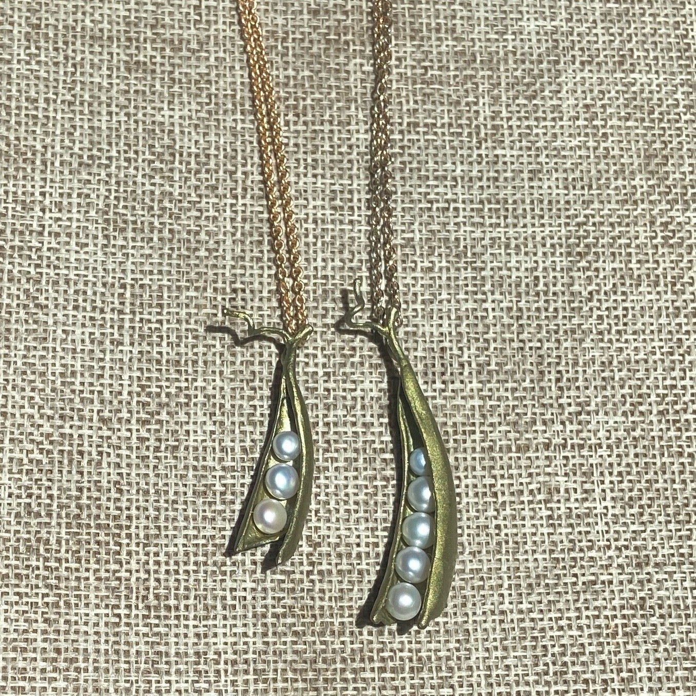 Peapod Necklace & Earrings