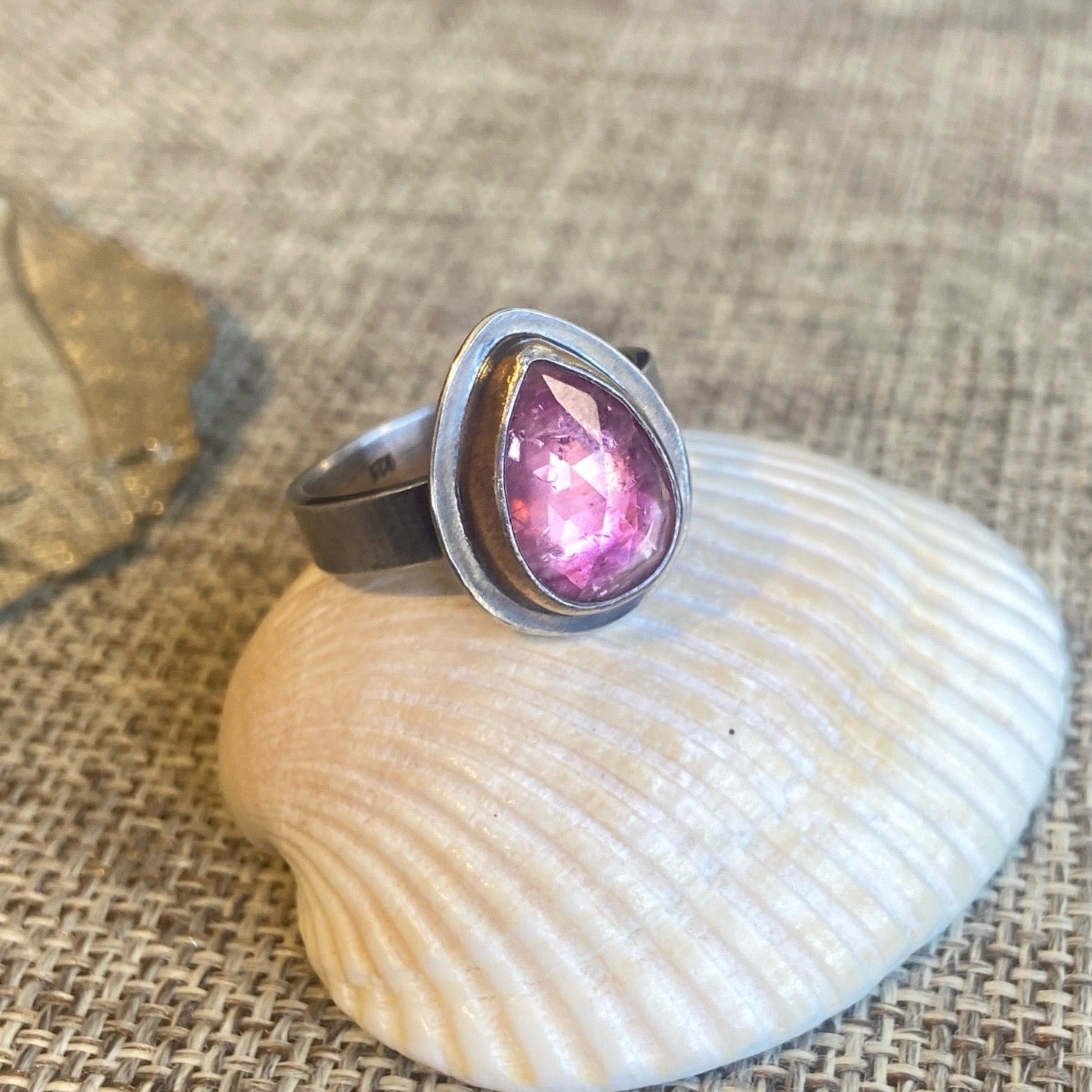 Pink Tourmaline Keumboo Ring