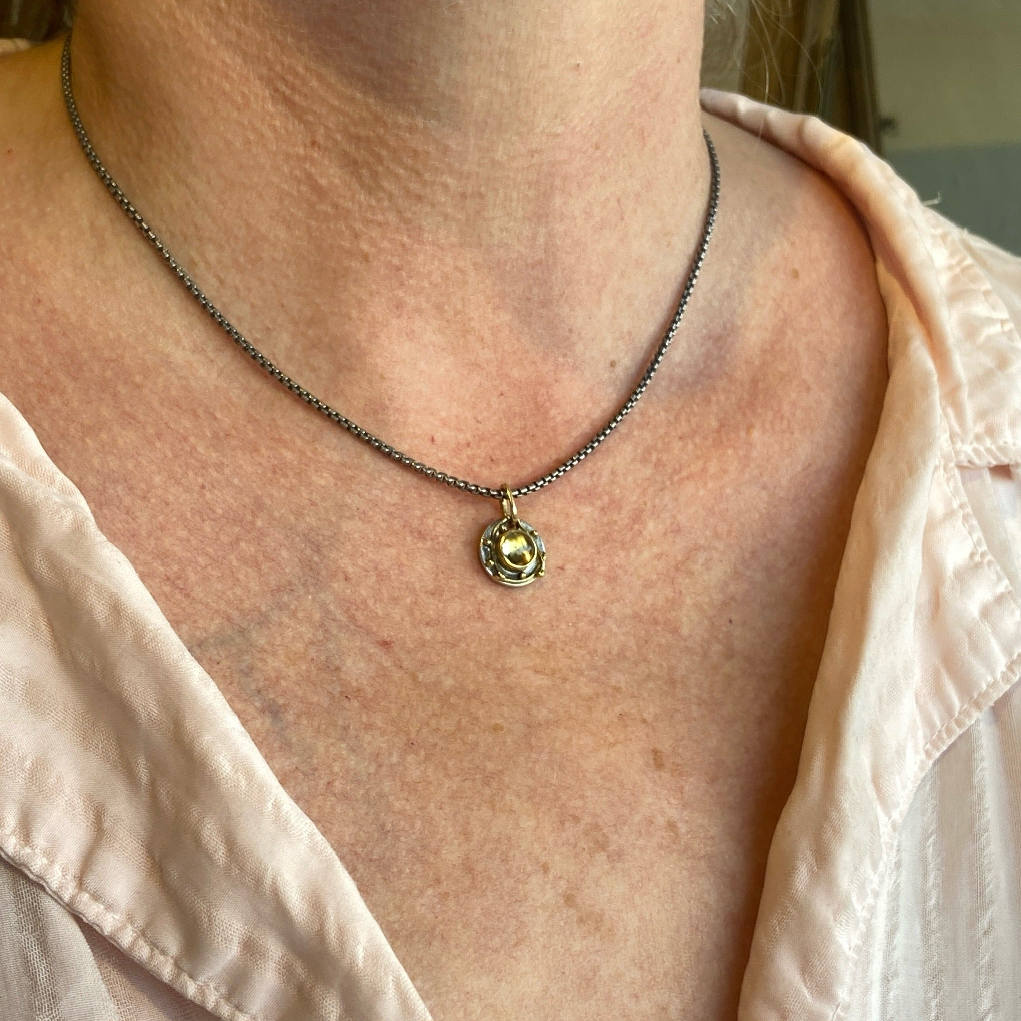 Citrine Charm Necklace