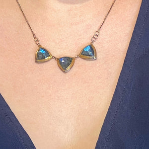 Triple Fold Labradorite Necklace