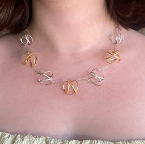 Mixed Metal Mobius Necklace