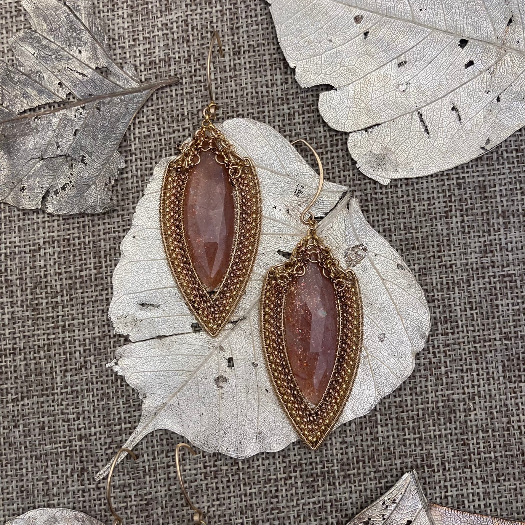 Sunstone Earrings