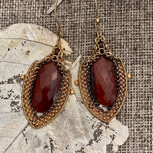 Red Tiger's Eye Earrings