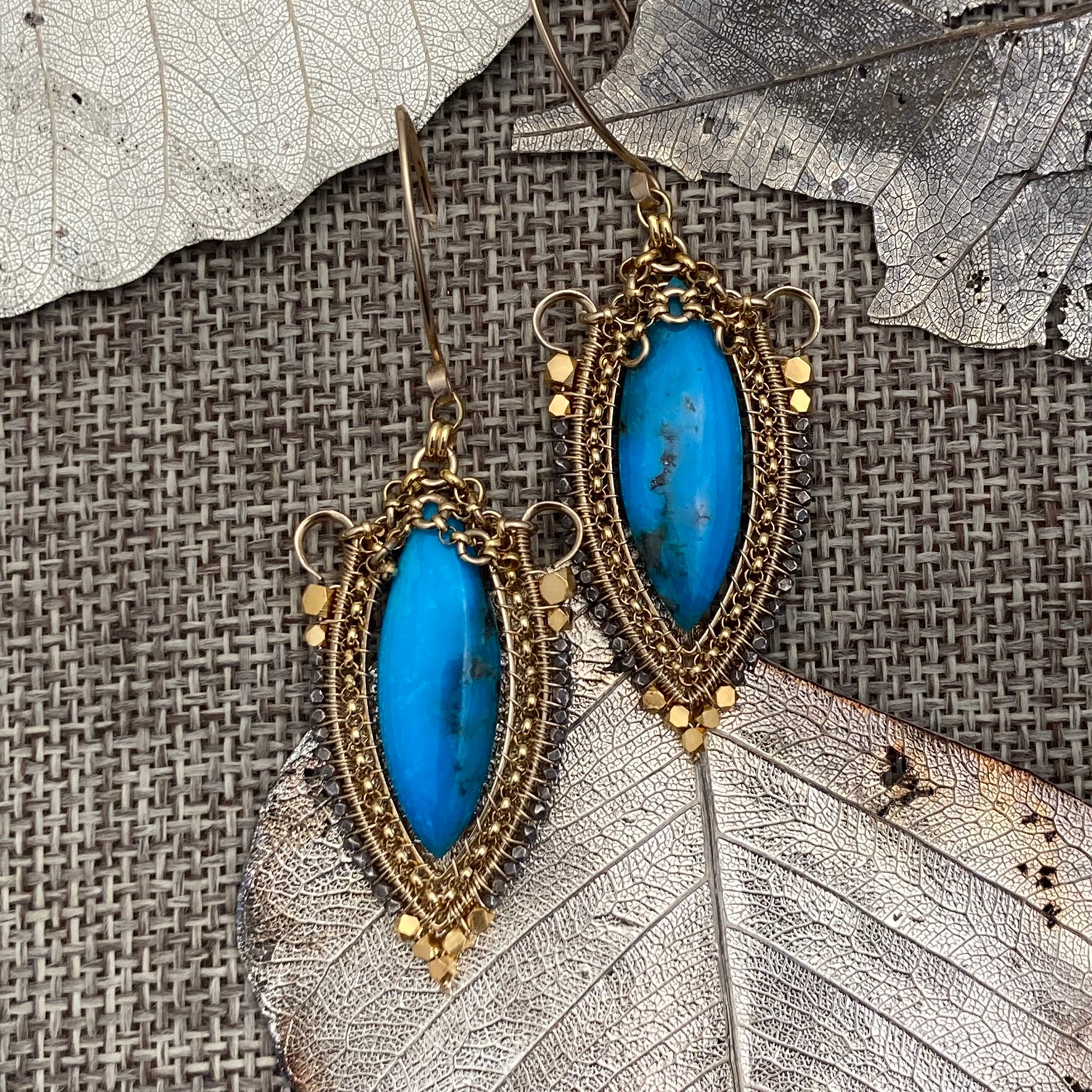 Sleeping Beauty Turquoise Earrings