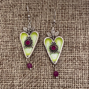 Enamel Earrings & Necklace