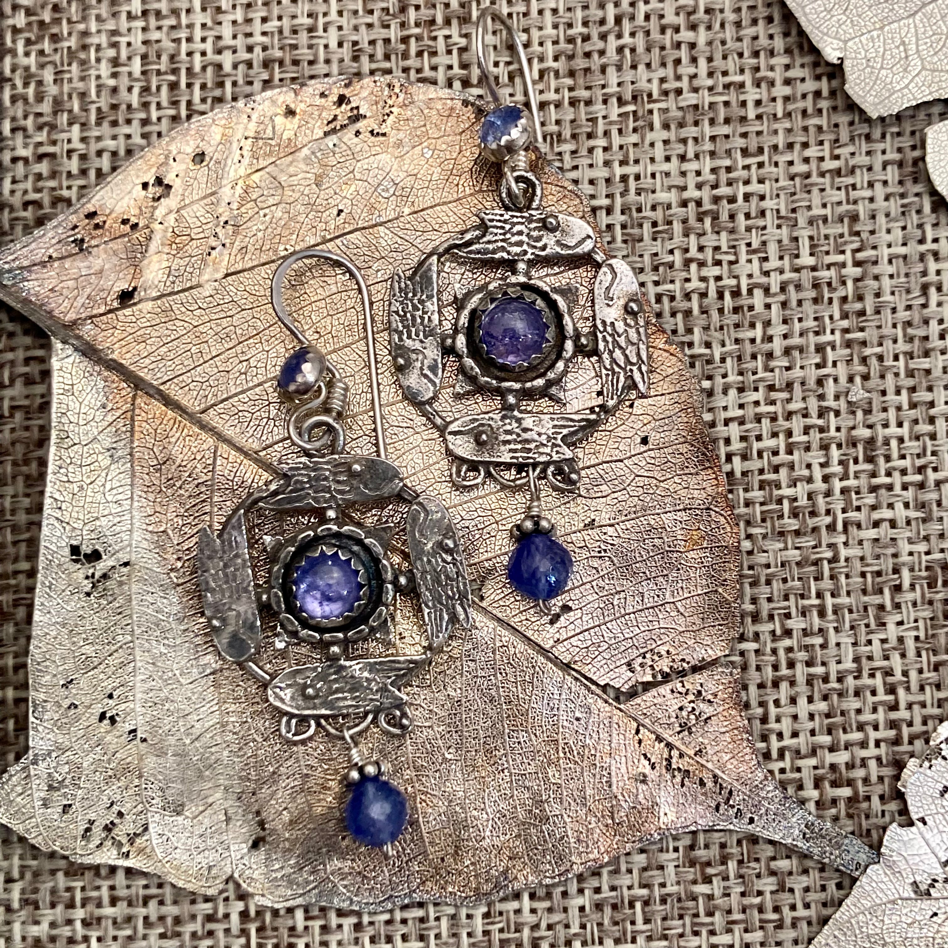 Tanzanite Fish Earrings