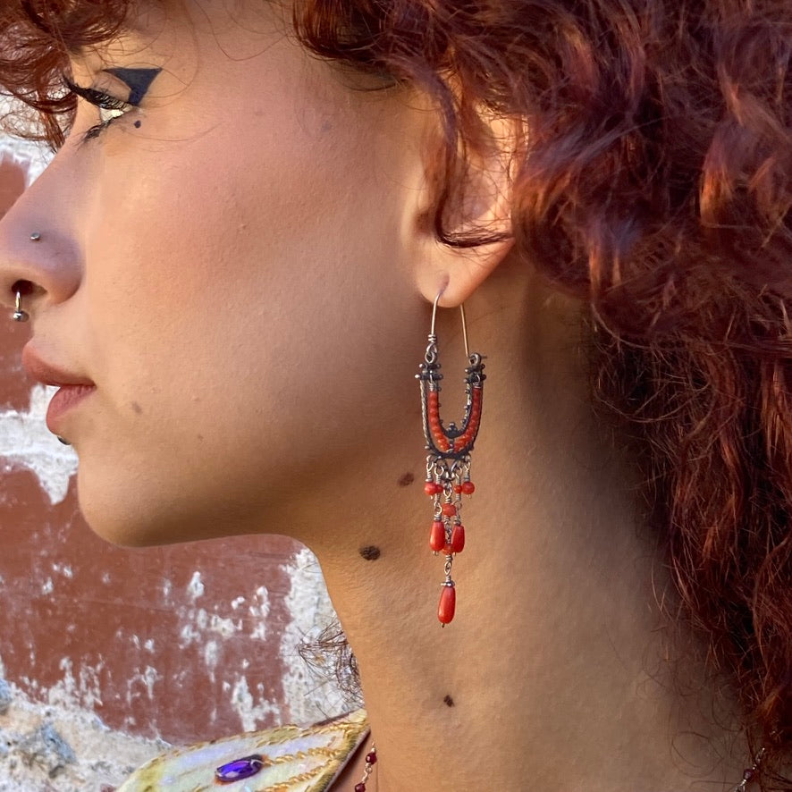 Vintage Coral Earrings