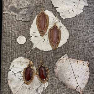 Red Tiger's Eye Earrings