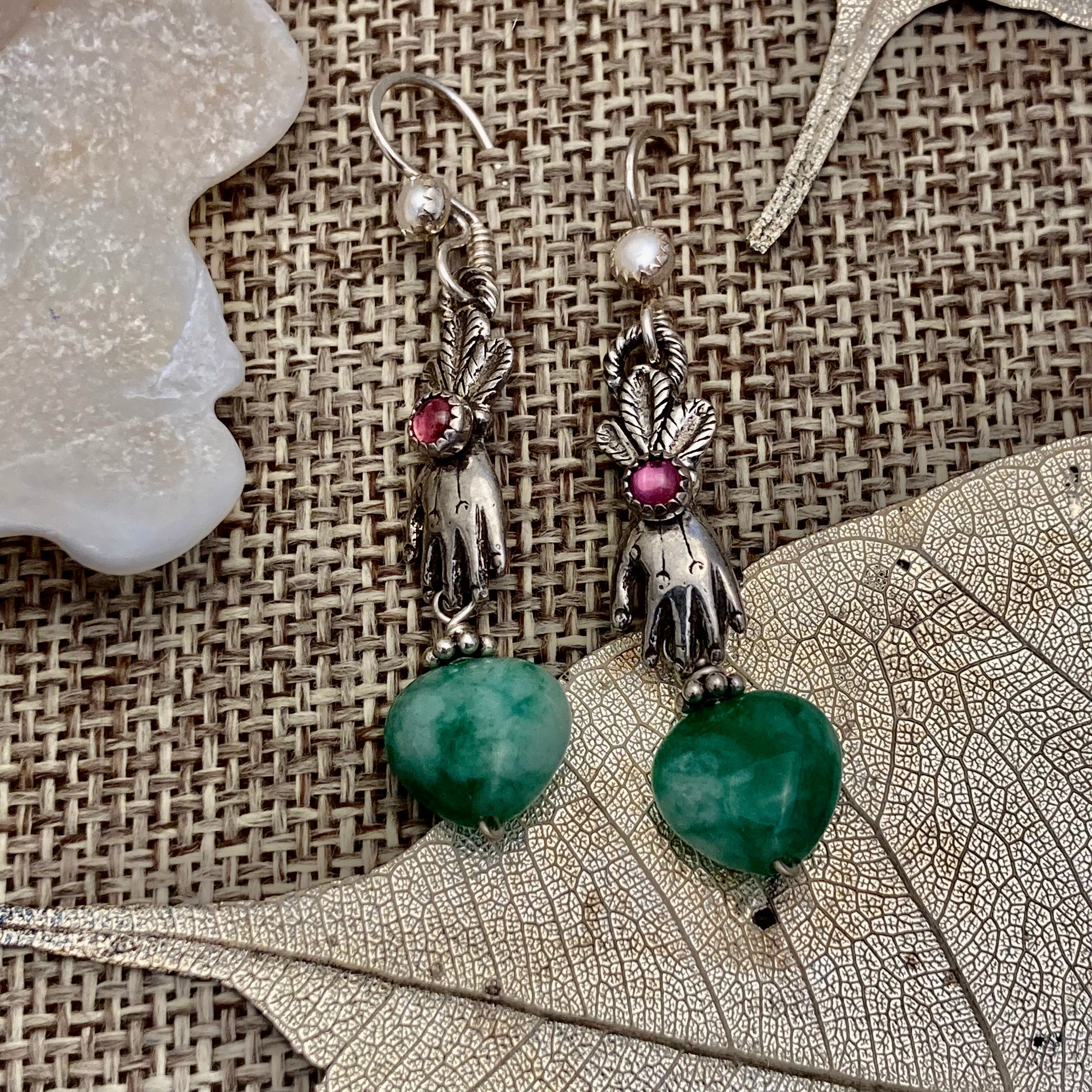 Hand & Heart Earrings