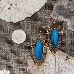 Sleeping Beauty Turquoise Earrings