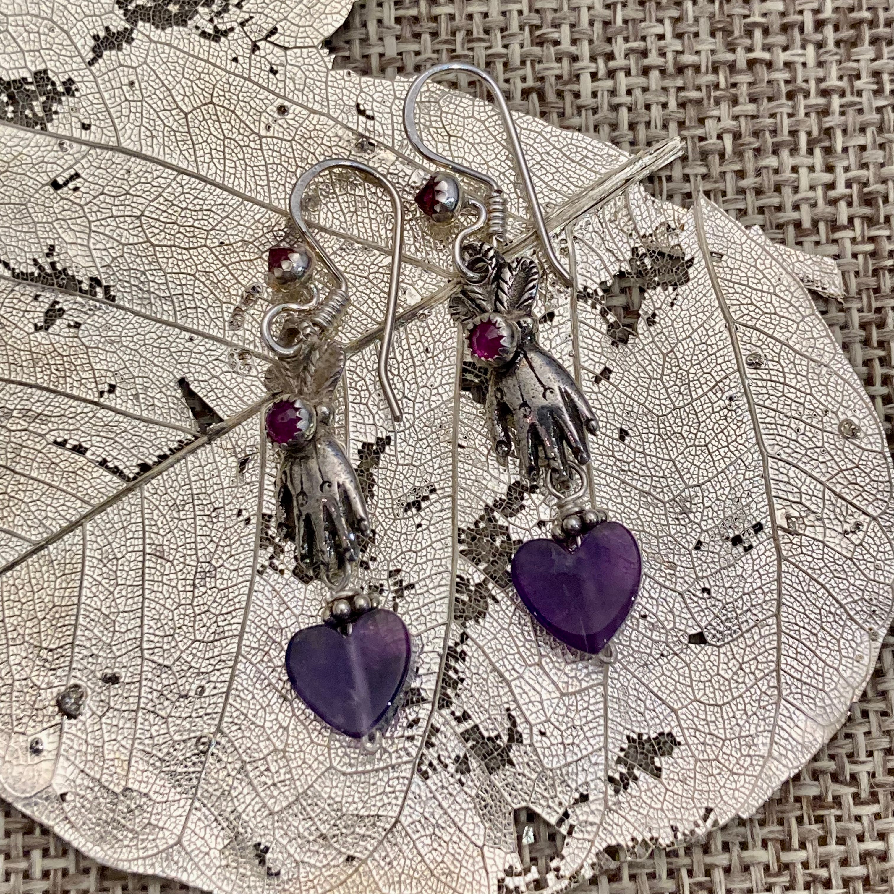 Hand & Heart Earrings