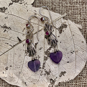 Hand & Heart Earrings