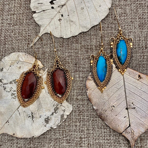 Red Tiger's Eye Earrings