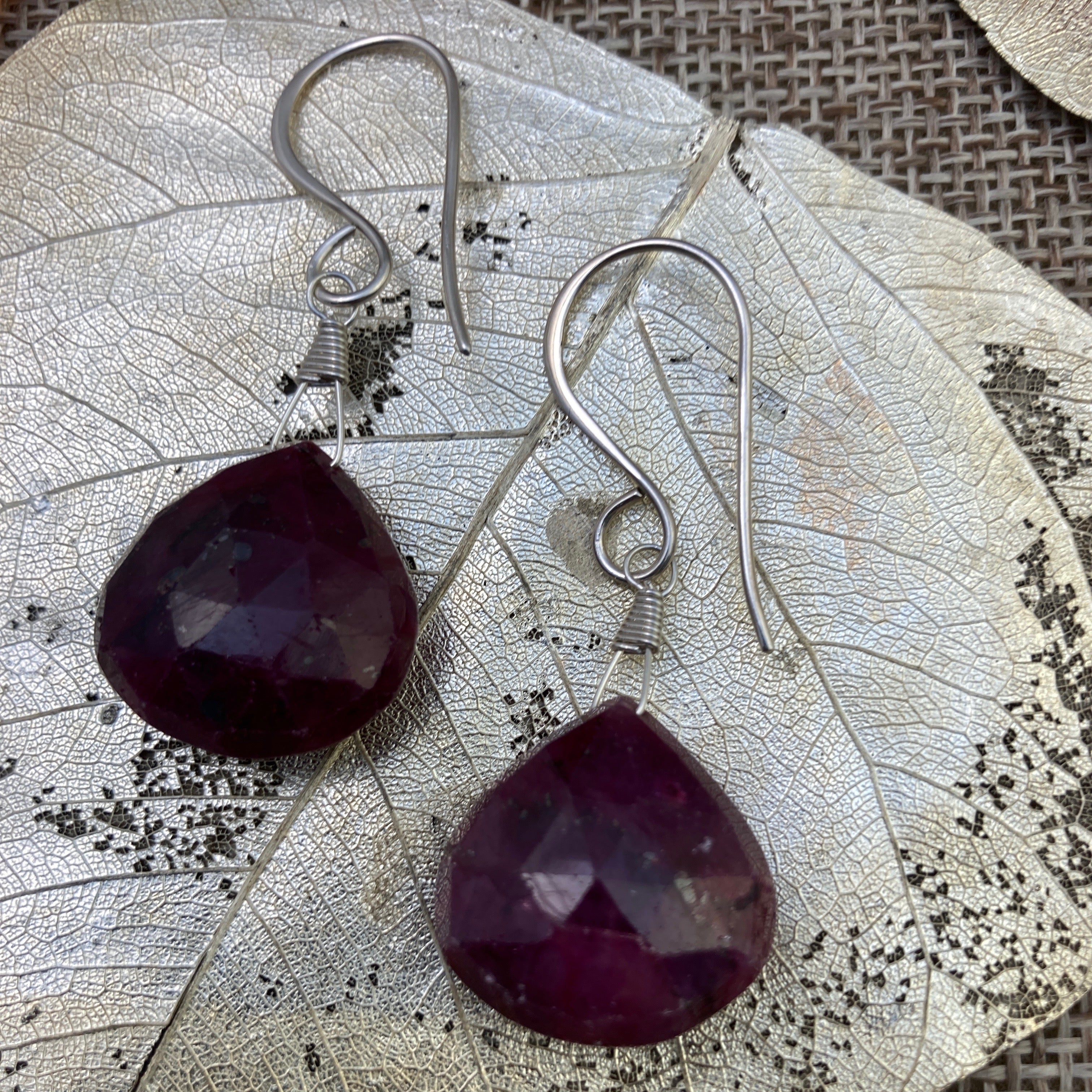 Ruby Briolette Earrings