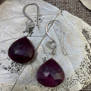 Ruby Briolette Earrings