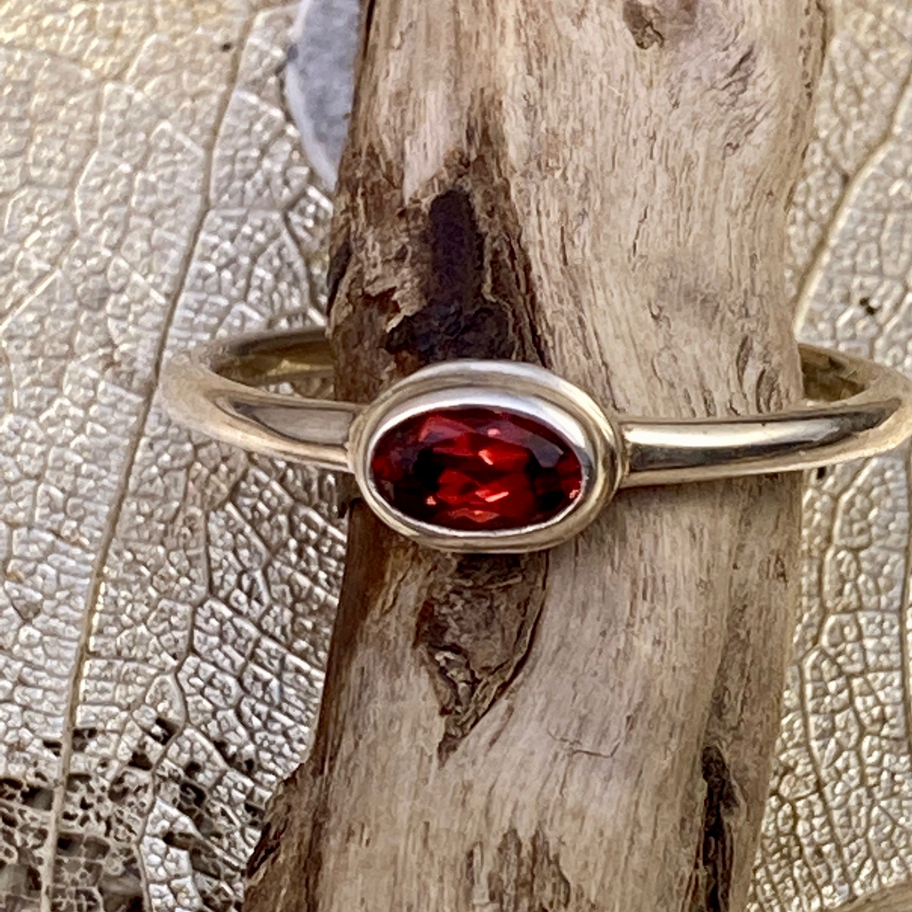 Delicate Garnet Ring