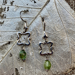 Green Tourmaline Flourish Earrings