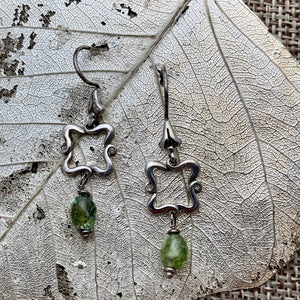 Green Tourmaline Flourish Earrings