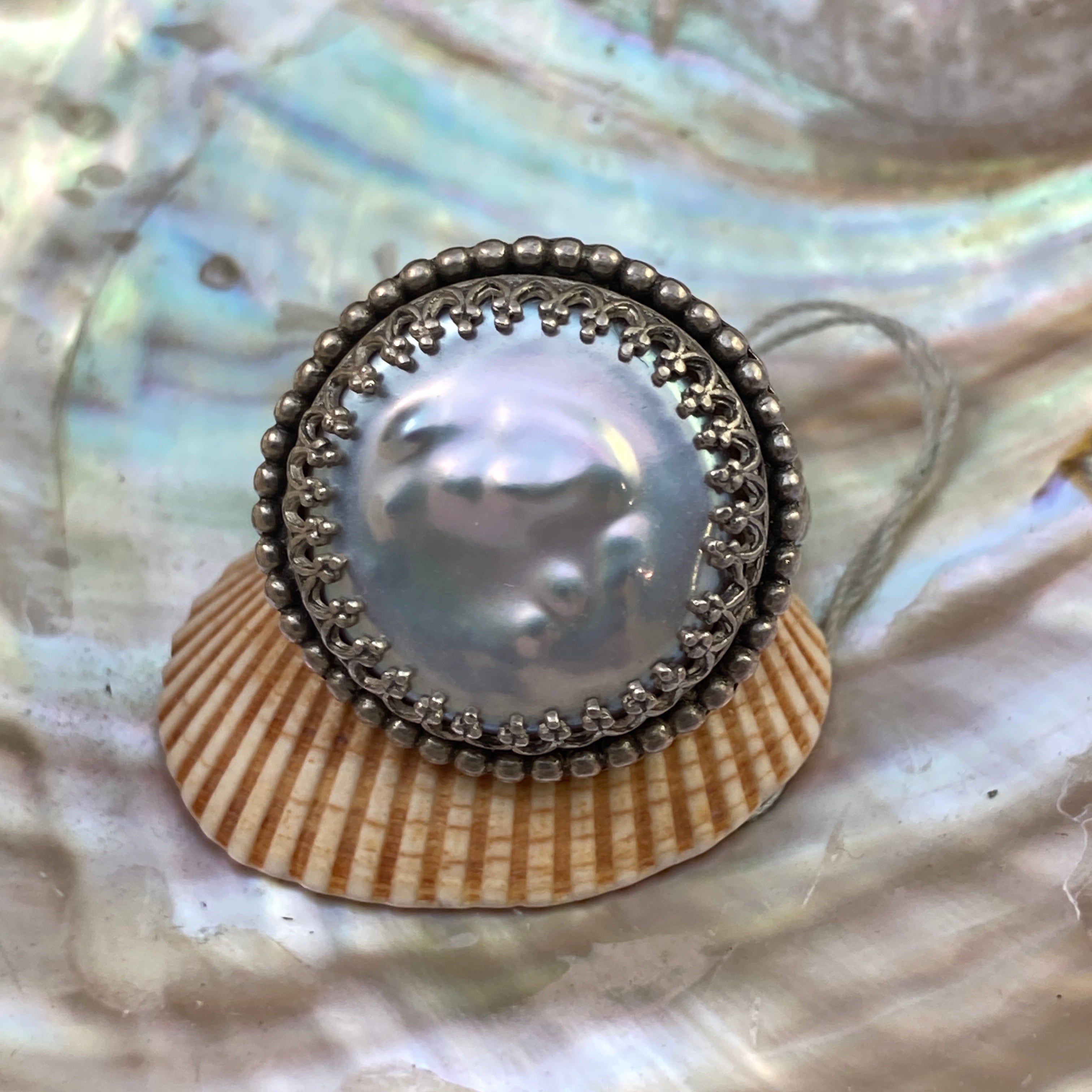 Coin Pearl Ring
