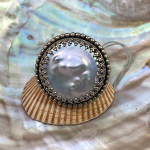 Coin Pearl Ring