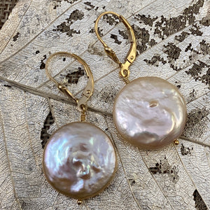 Coin Pearl Earrings